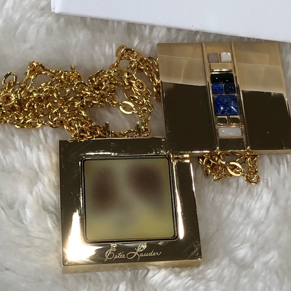 Estee Lauder Private Collection Perfume Solid Perfume Necklace Compact Jasmine W View 3